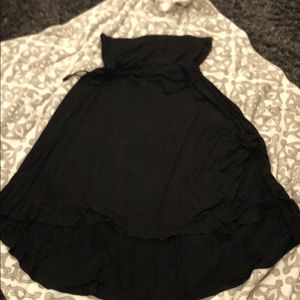 Motherhood black high/low skirt strapless size Xl
